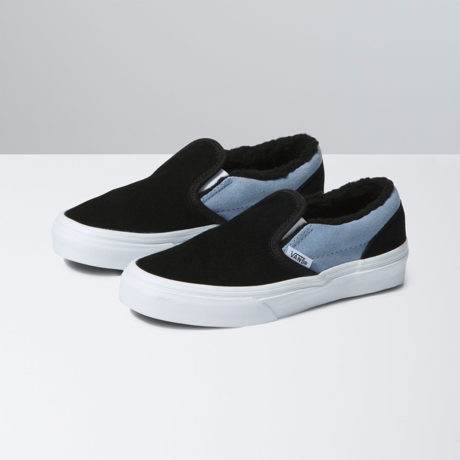 Vans Kids Classic Slip-on Shrpa זמש אשלי כחול