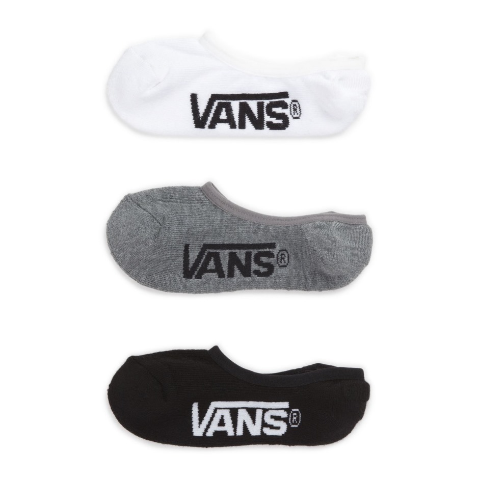 Vans Kids Classic Super No Show גרביים 3 חבילות גודל 1-6 Asst