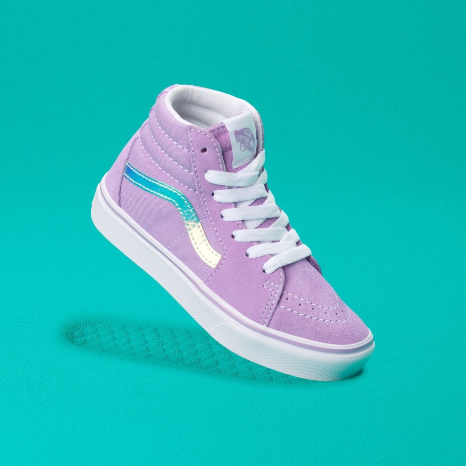 Vans Kids Comfycush Sk8-hi לילך שקוף ססגוני