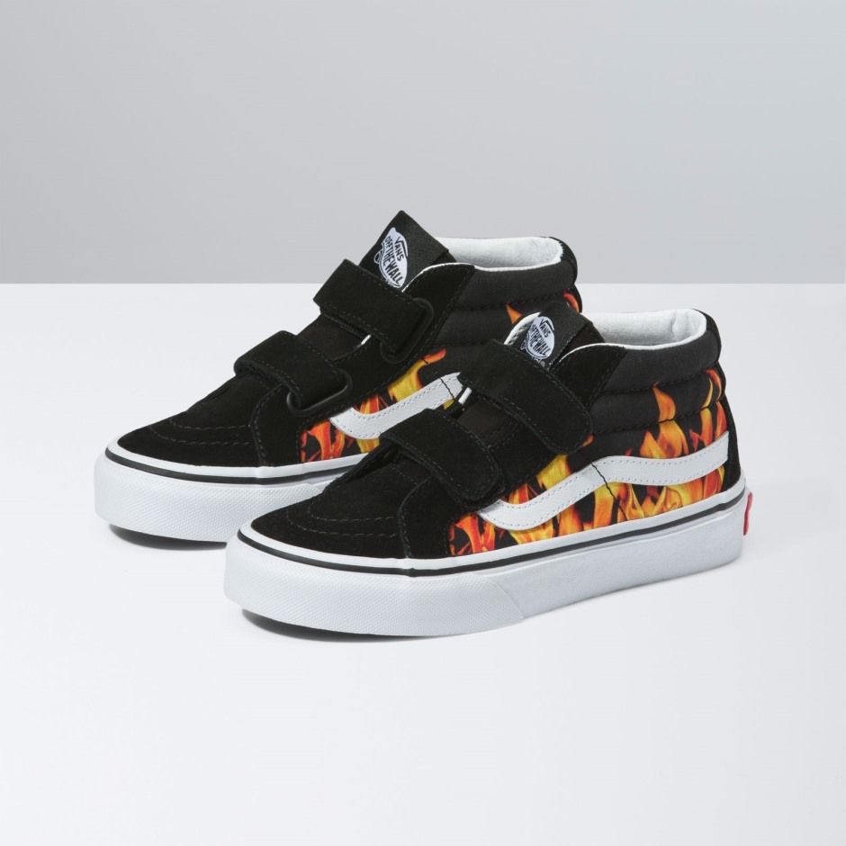 Vans Kids Digi Flame Sk8-mid Edition V שחור