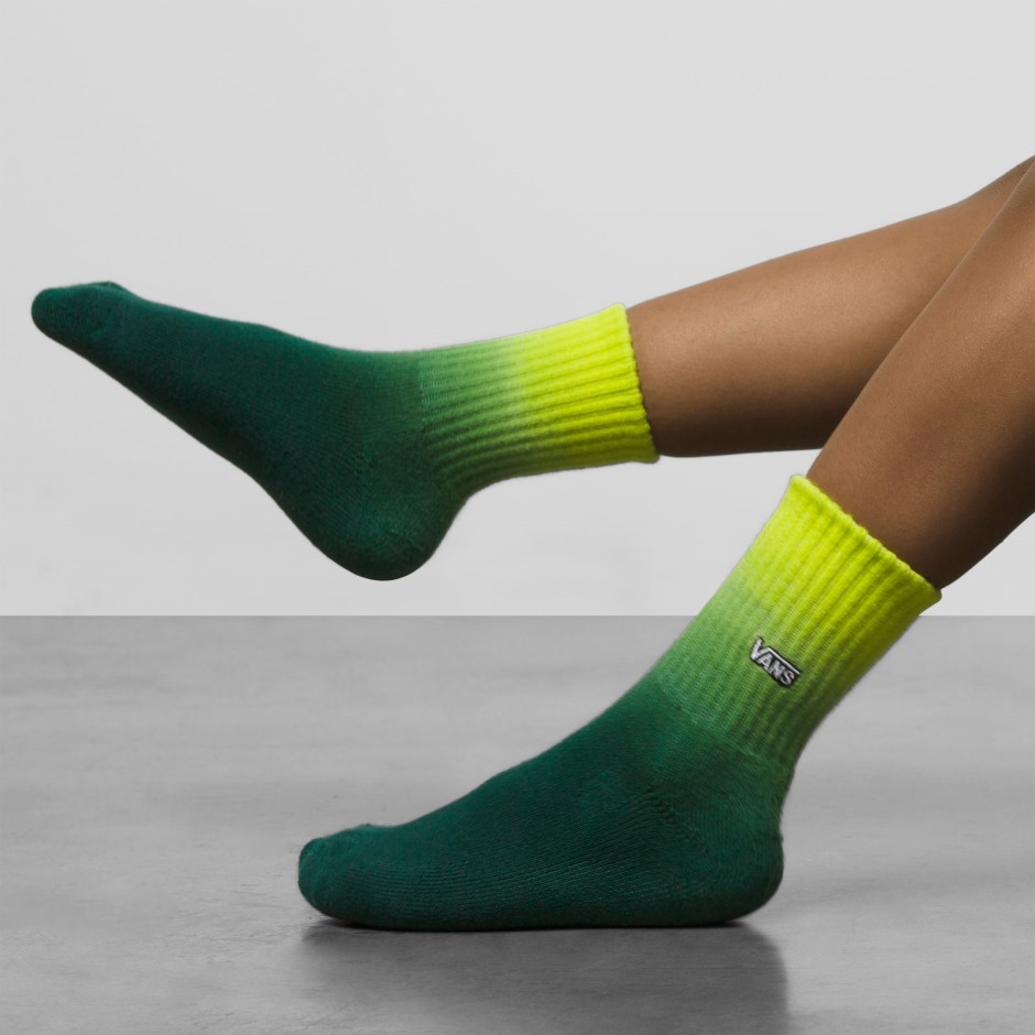 Vans Kids Dip Dye Crew Sock 1-6 אגרוף ליים