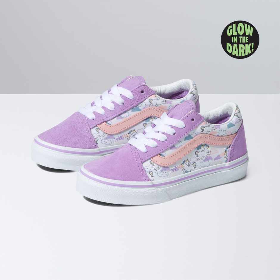 Vans Kids Old School מיתולוגי זוהר לילך שקוף