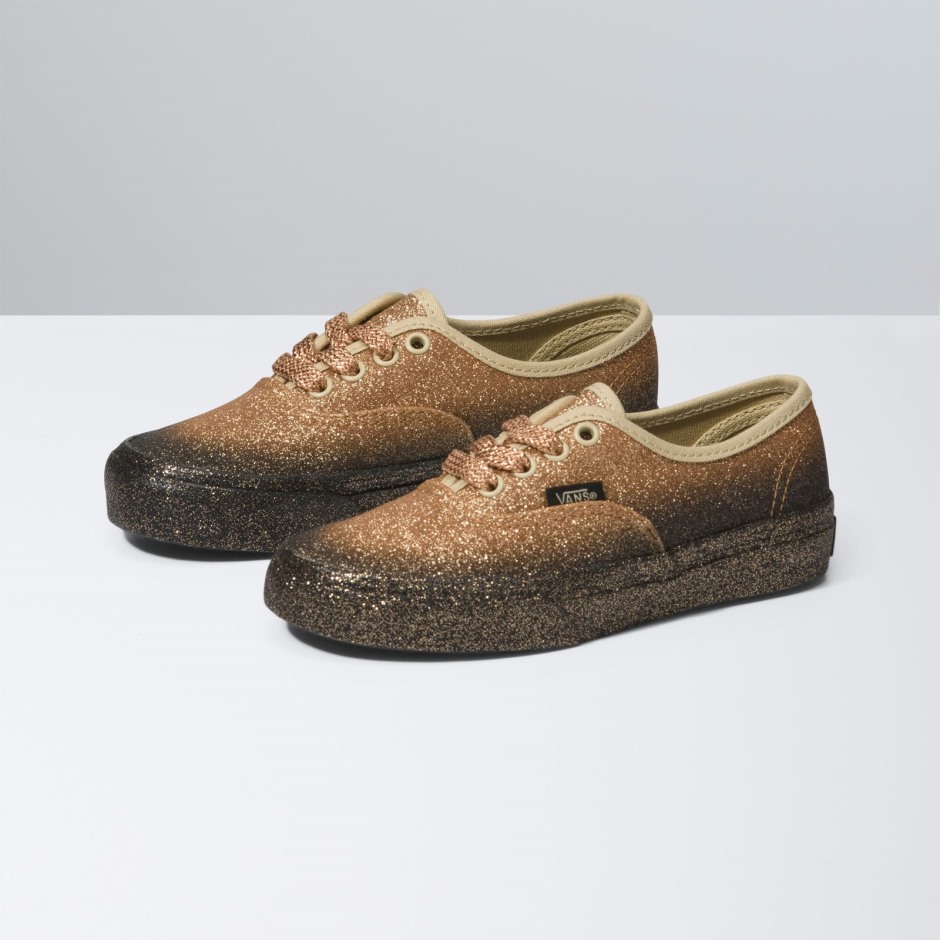 Vans מסיבת ילדים נצנצים שחור-זהב אותנטי