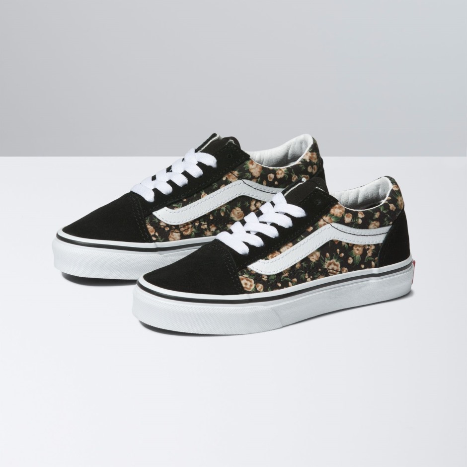 Vans Kids Rose Dreams Old School שחור-לבן