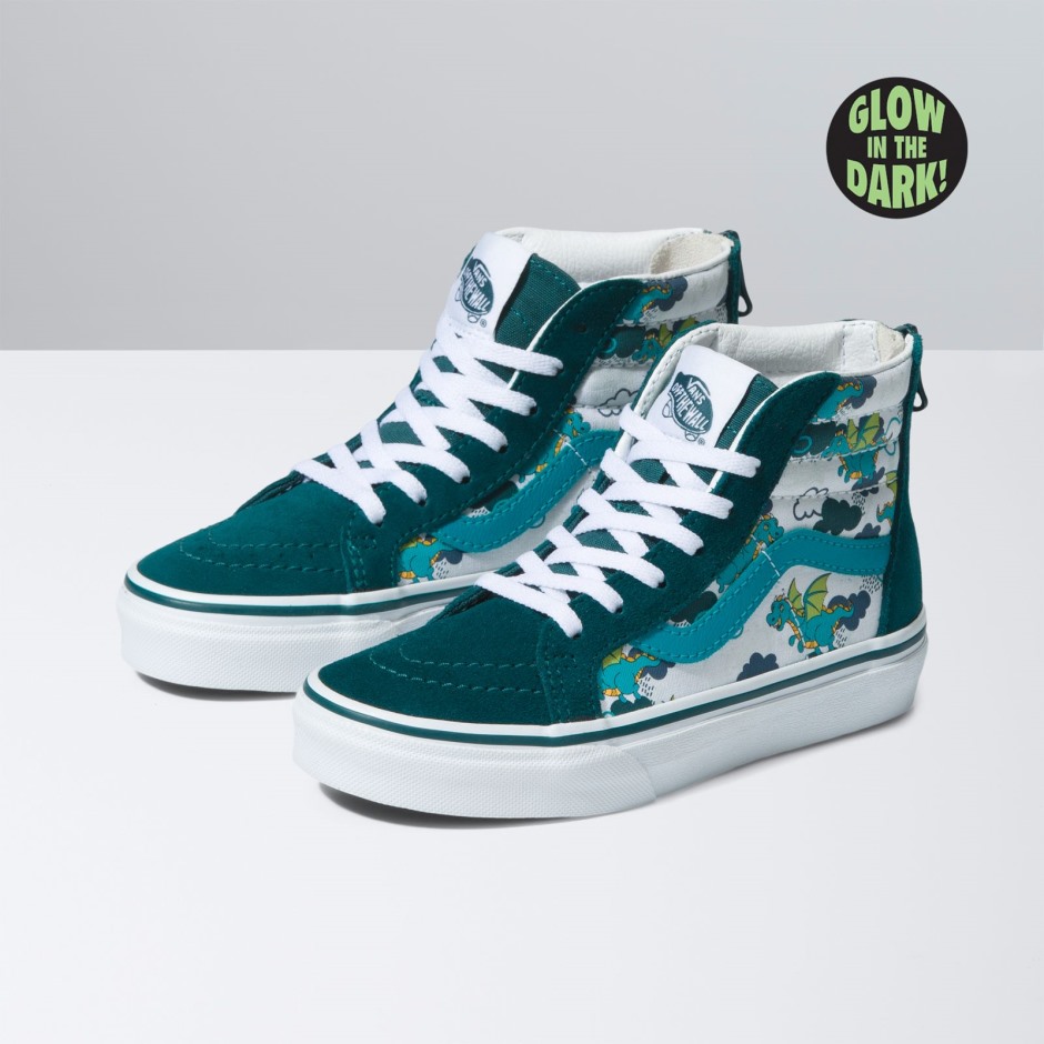 Vans Kids Sk8-hi Zip מיתולוגי זוהר עמוק צהבהב
