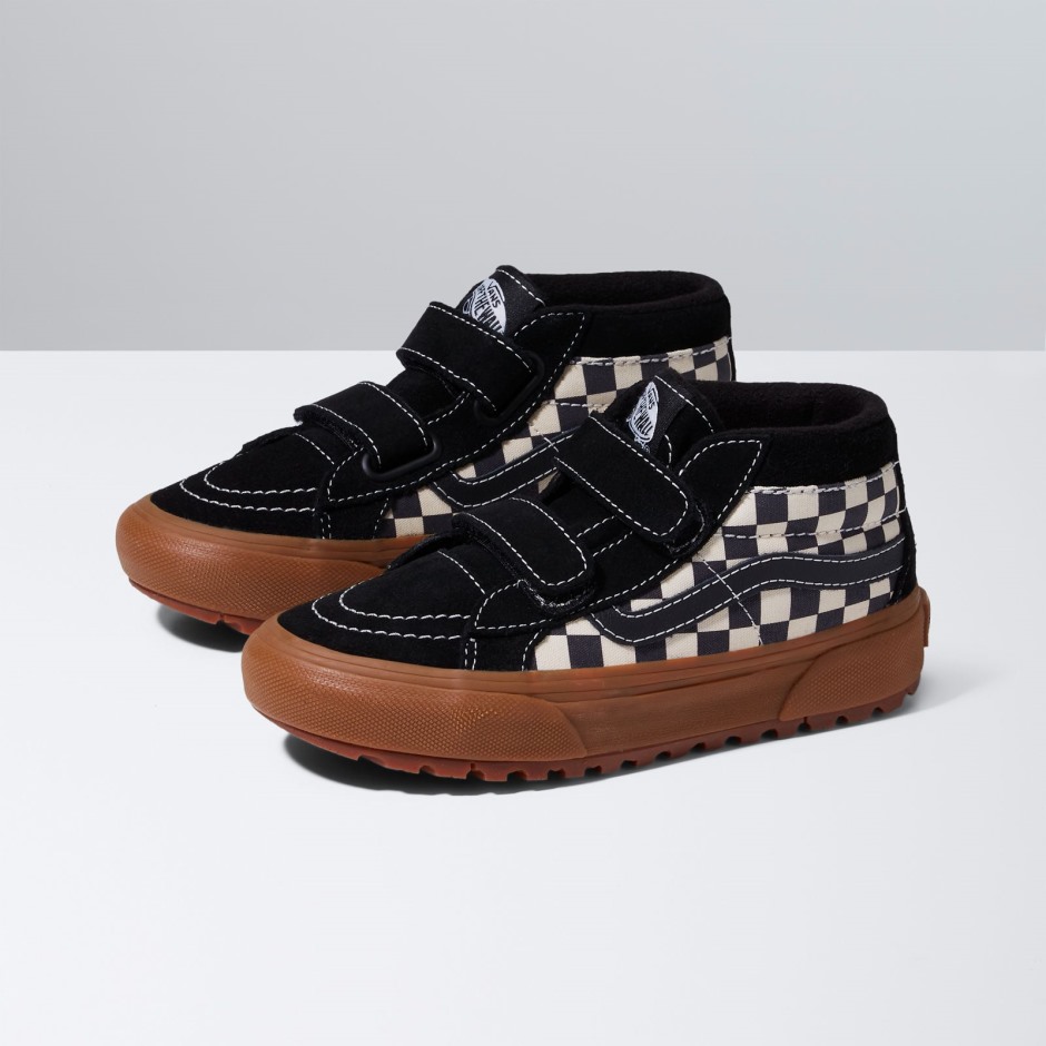 Vans Kids Sk8-mid הוצאה מחודשת V Mte-1 Black-marshmallow