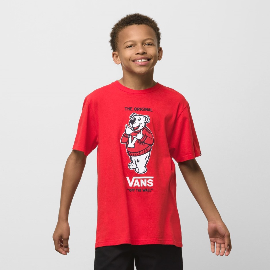 Vans Kids Svd Bear חולצת טריקו אדום אמיתי