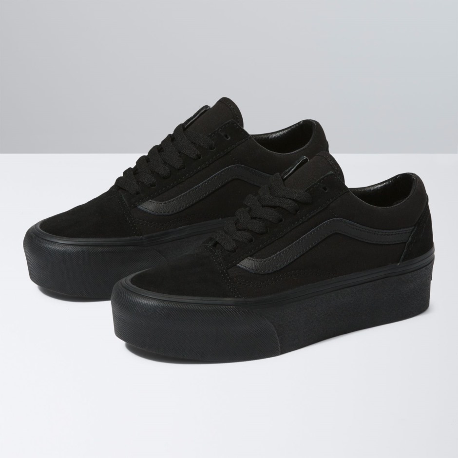 Vans Old School Stackform זמש-קנבס שחור-שחור