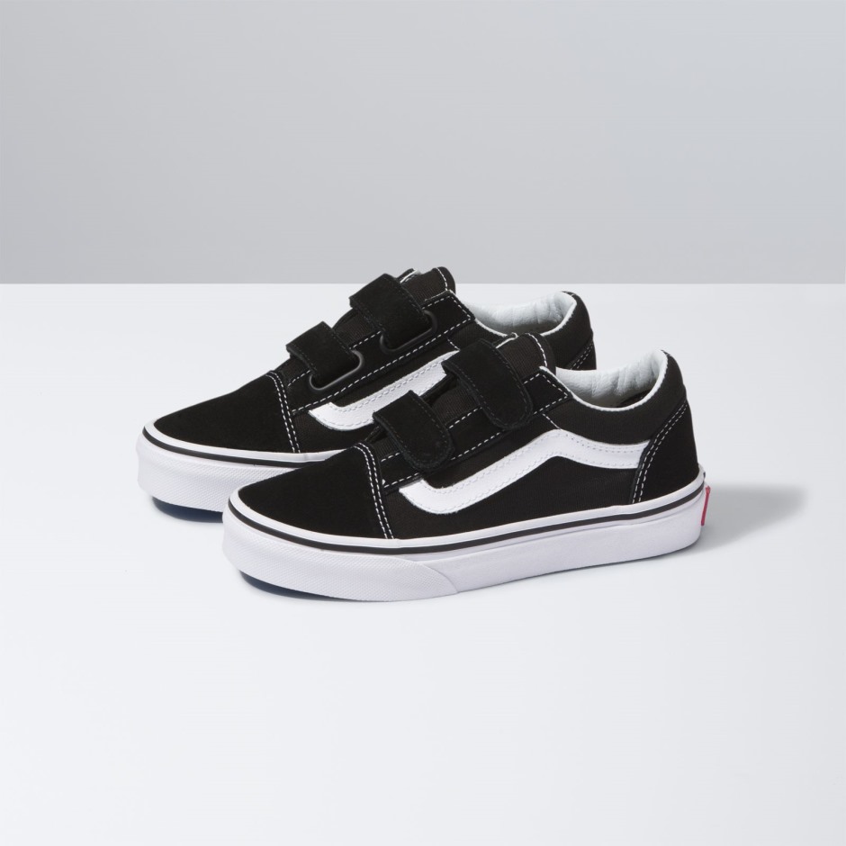 Vans Old School V Kids שחור-לבן אמיתי