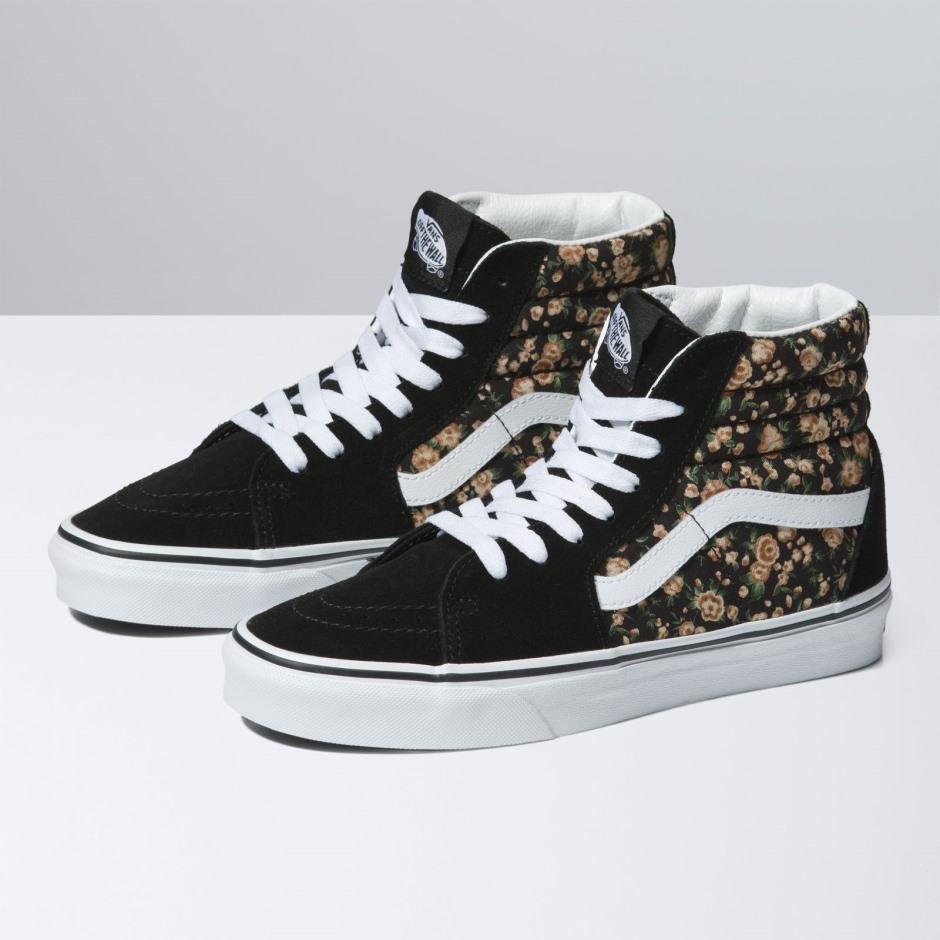 Vans Rose Dreams Sk8-hi שחור-לבן