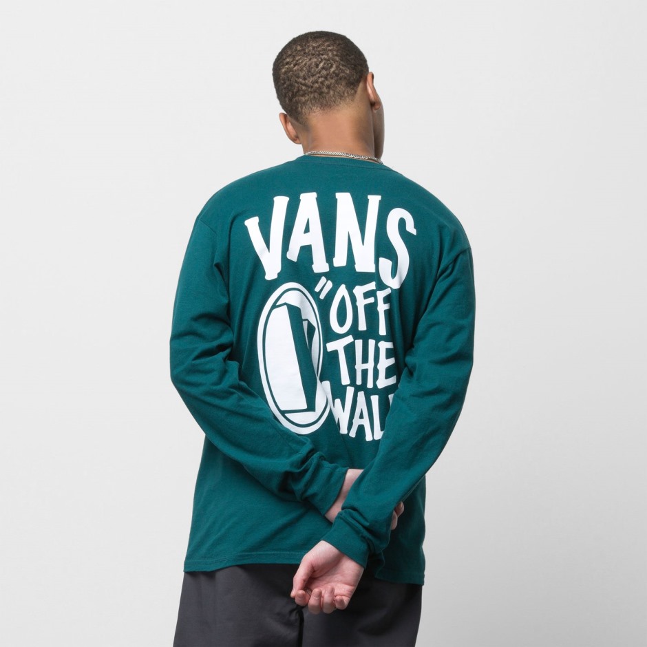 Vans Shadow V חולצת טריקו עם שרוולים ארוכים בצבע צהבהב עמוק