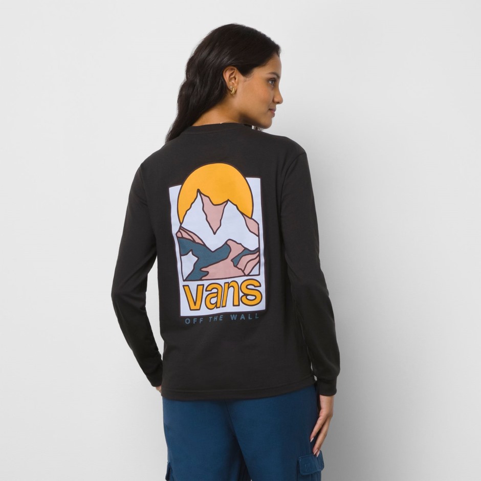 Vans Van Doren Ridge שרוול ארוך Bff טי שחור