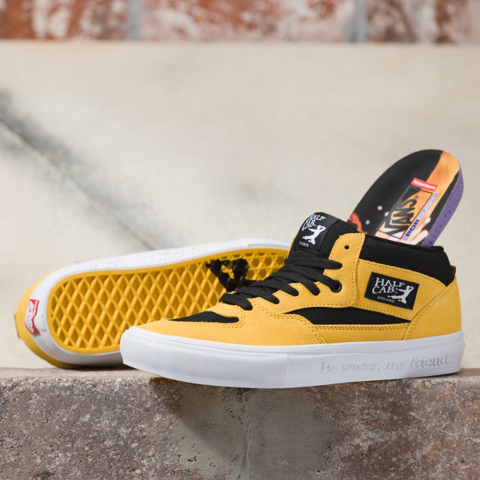 Vans X Bruce Lee סקייט חצי מונית שחור-צהוב
