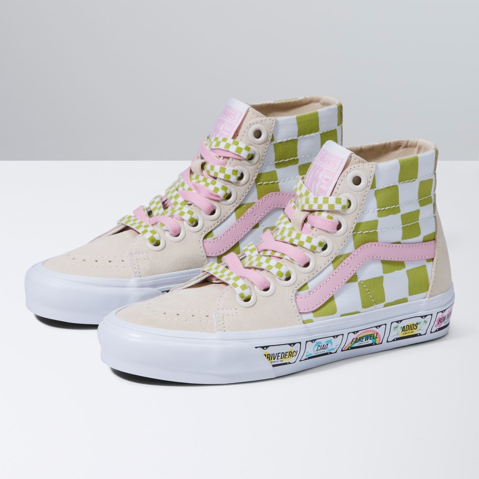 Vans X Em On Holiday Sk8-hi מחודד לבן רב אמיתי