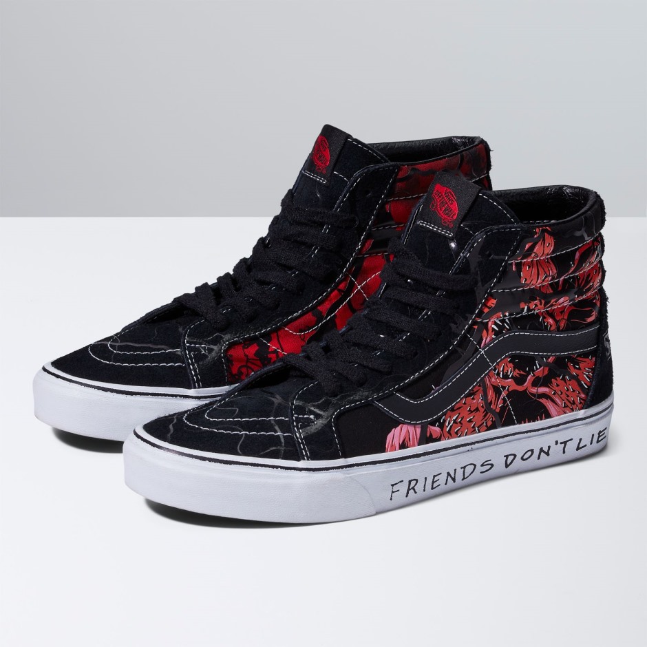 Vans X Stranger Things Sk8-hi הוצאה מחודשת שחור-אדום גברים