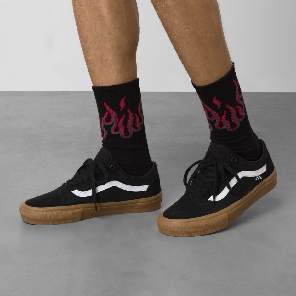 Vans X Thrasher Flame Crew Sock שחור