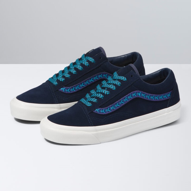 Vans Anaheim Factory Old School 36 Dx צבוע אטול כחול כהה