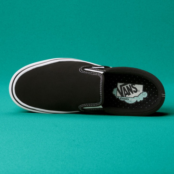 Vans Comfycush Slip-on (קלאסי) שחור-לבן אמיתי