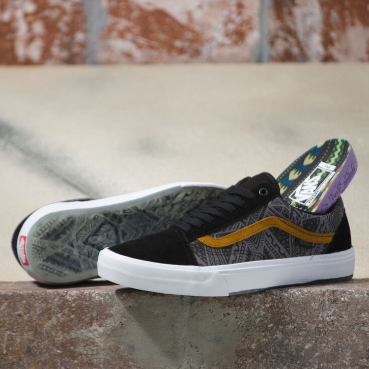 Vans Courage Adams Bmx אולד סקול שחור-זהוב חום