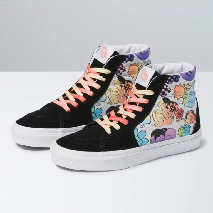 טנדרים טיפוח טיפוח Sk8-hi אמיתי לבן