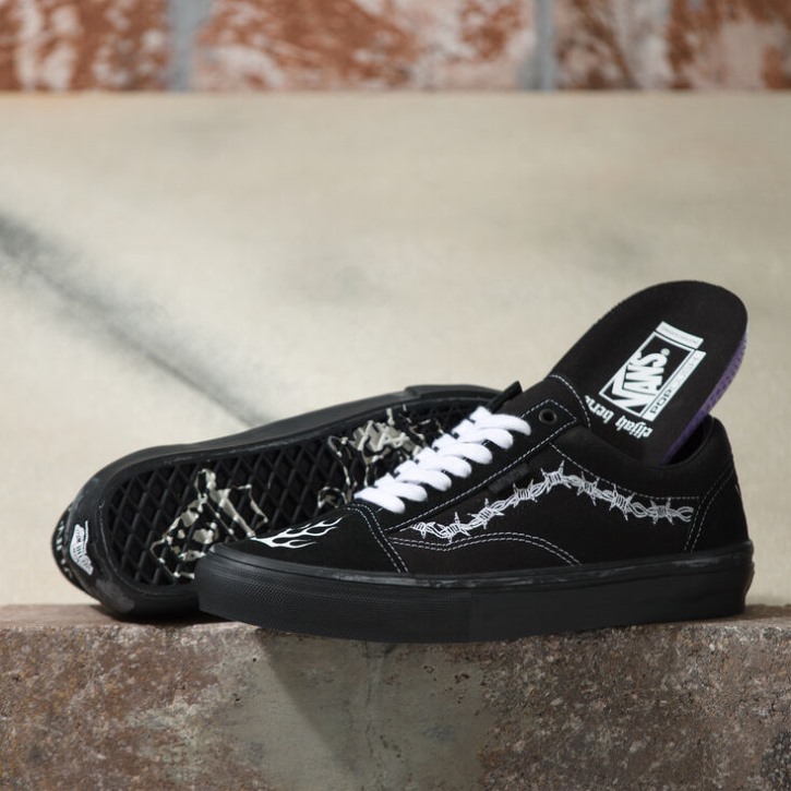 Vans Elijah Berle סקייט אולד סקול שחור-שחור-לבן