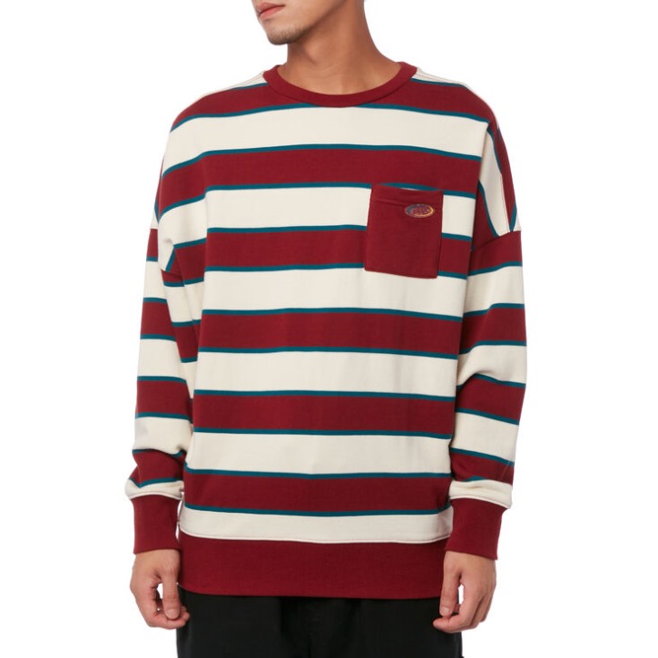 Vans Frohlich Stripe Crew סוודר פס רימון