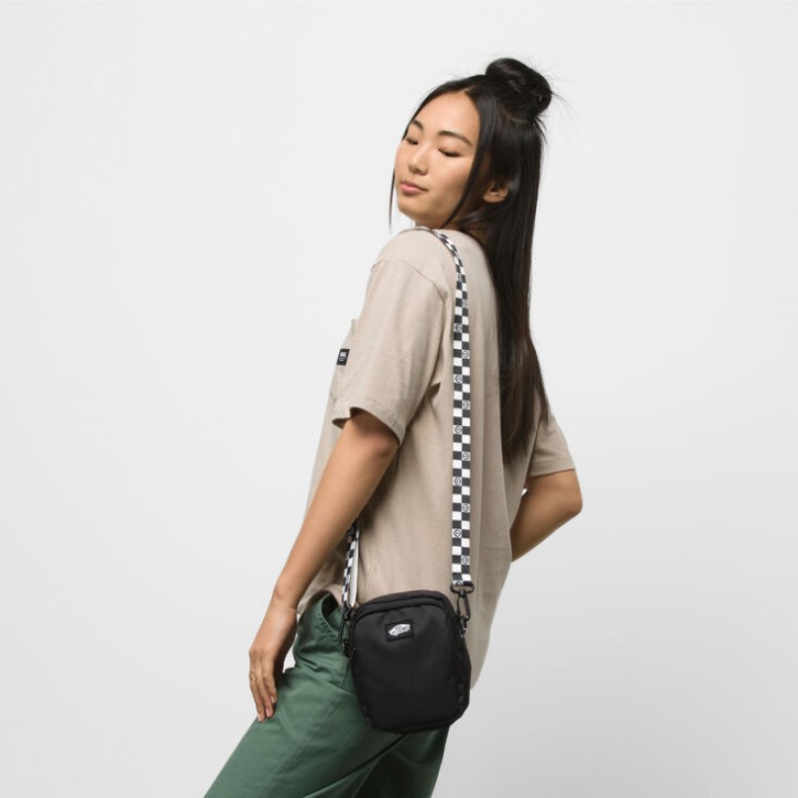 Vans Go Getter Crossbody תיק שחור-שחור-לבן נשים