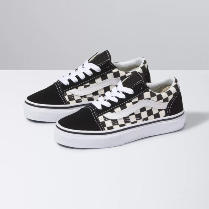 Vans Kids Old School (צ'ק ראשוני) שחור-לבן