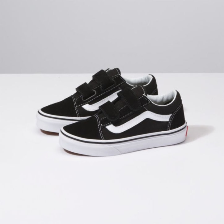 Vans Kids Old School V שחור-לבן אמיתי