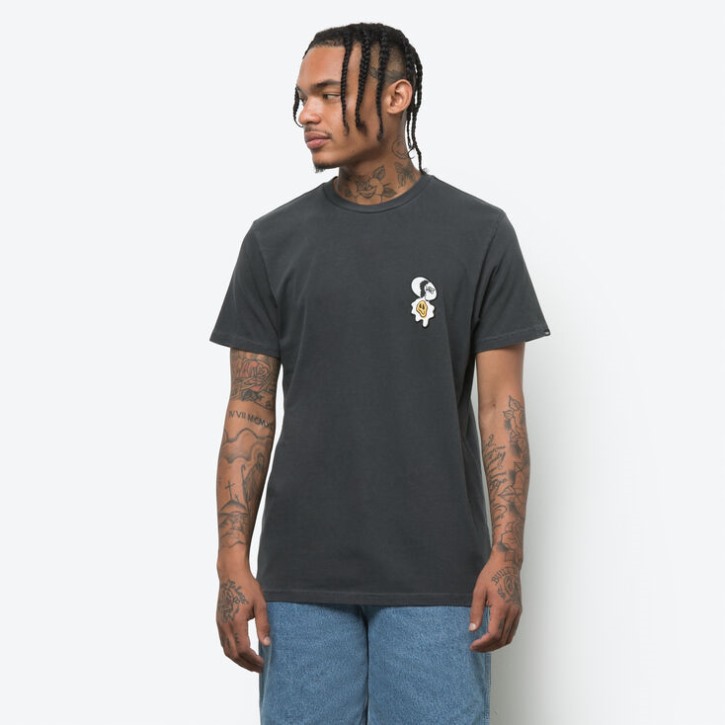Vans מיקרו חולצת טריקו ביצה מבולבלת שחורה