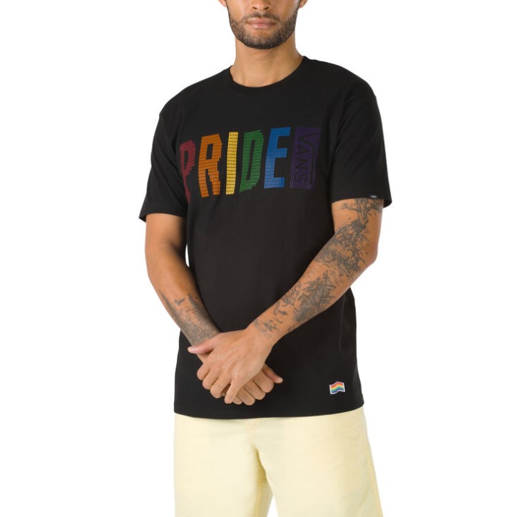 חולצת טריקו של Vans Pride שחורה