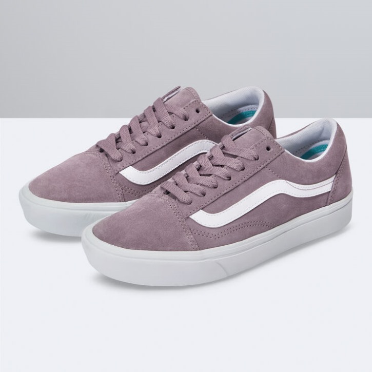 Vans זמש Comfycush Old School Purple Dove-true White