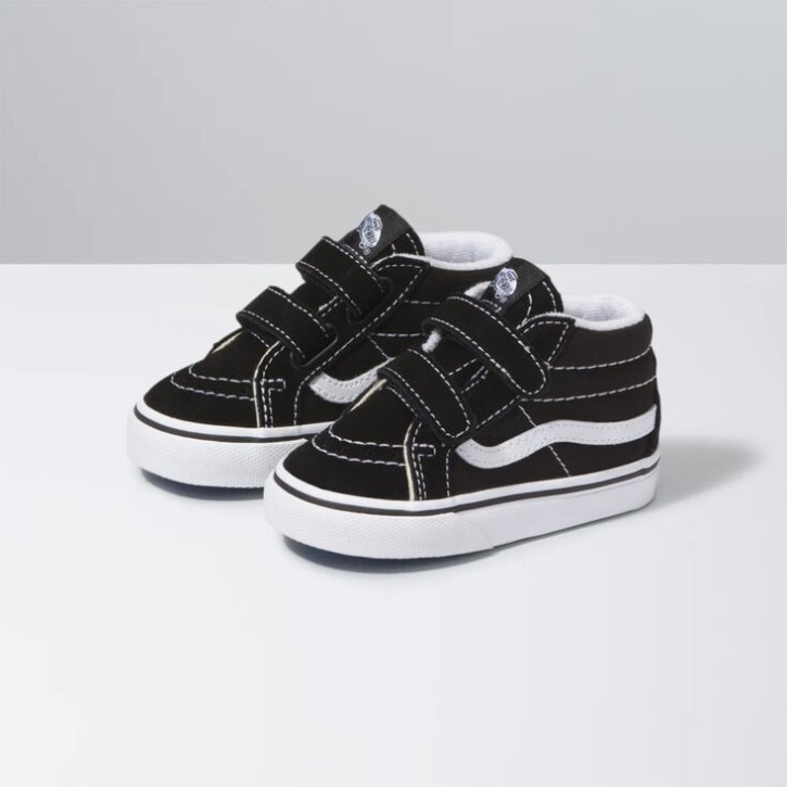 Vans Toddler Sk8-mid Edition V שחור-לבן אמיתי