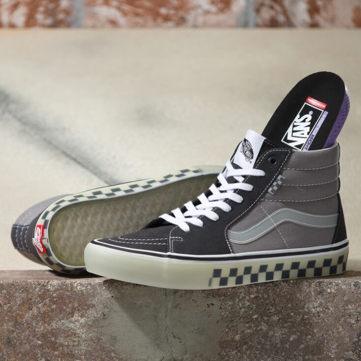 טנדרים סקייט שקוף Sk8-hi גומי אפור