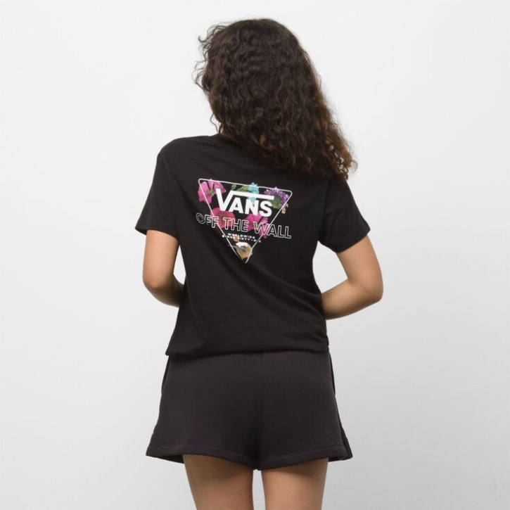 חולצת טריקו זוויתית ואן טרי שחורה
