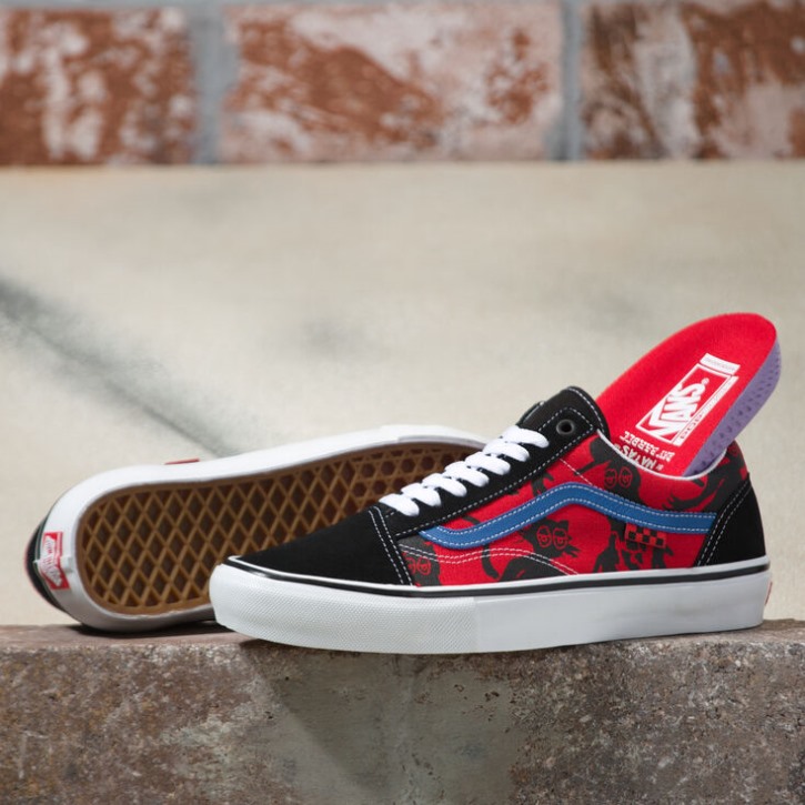 Vans X Krooked עם אמנות מאת Natas For Ray Barbee Old School Red