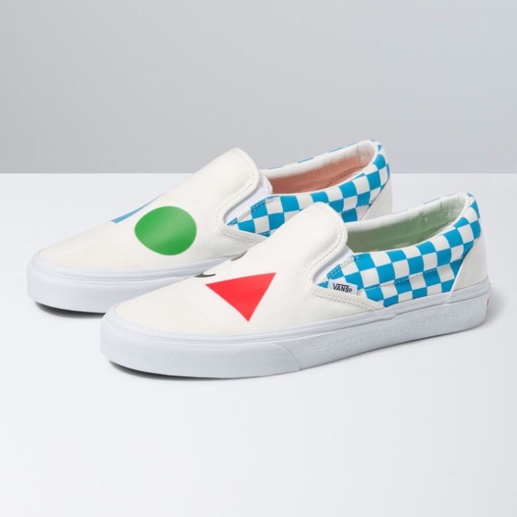 Vans X Moca Classic Slip-on Logo-cyan