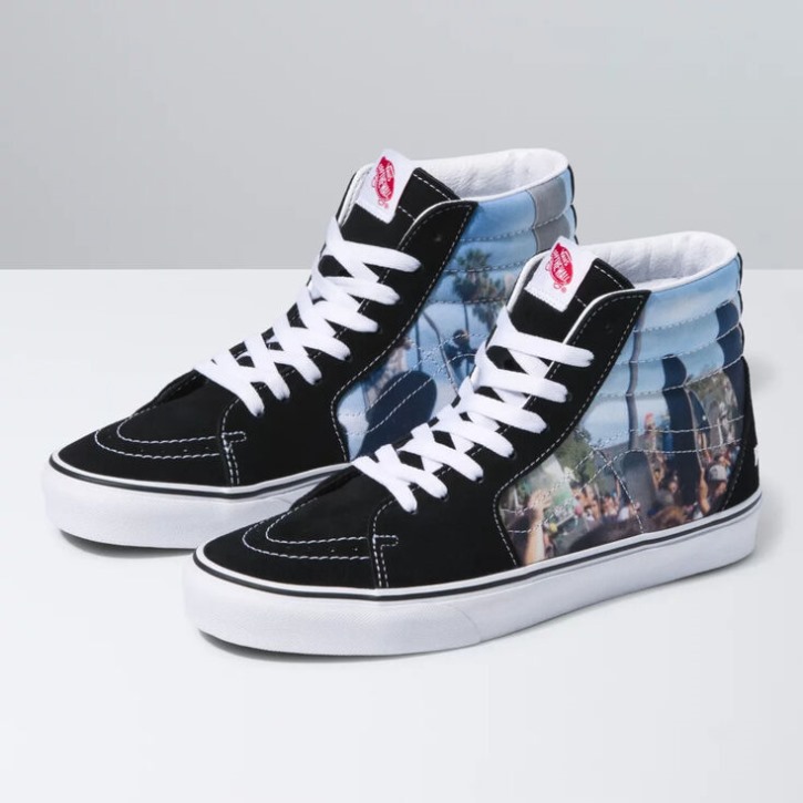 טנדרים X Moca Sk8-hi Frances בצבע שחור