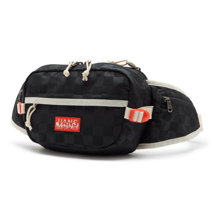 Vans X Napapijri סקר Cross Body תיק שחור צ'ק