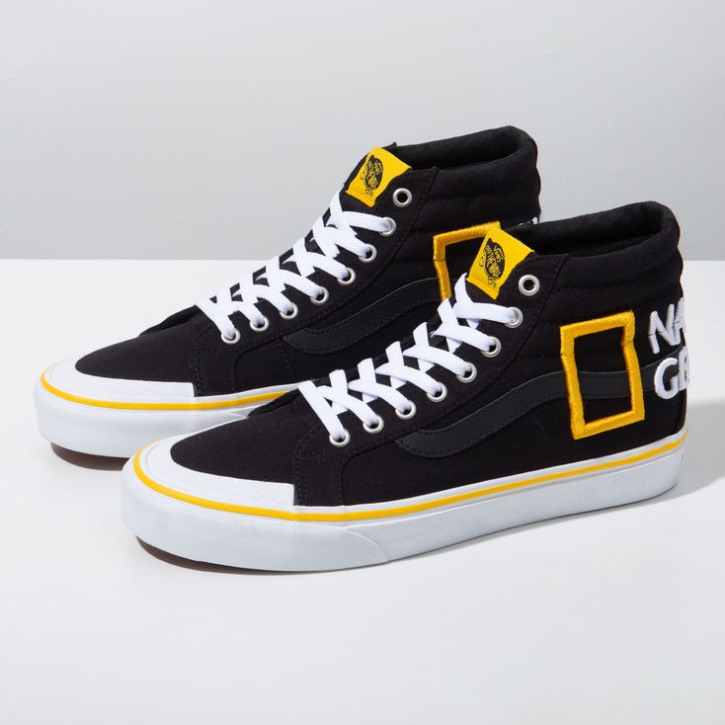 Vans X National Geographic Sk8-hi הוצאה מחודשת 138 לוגו National Geographic