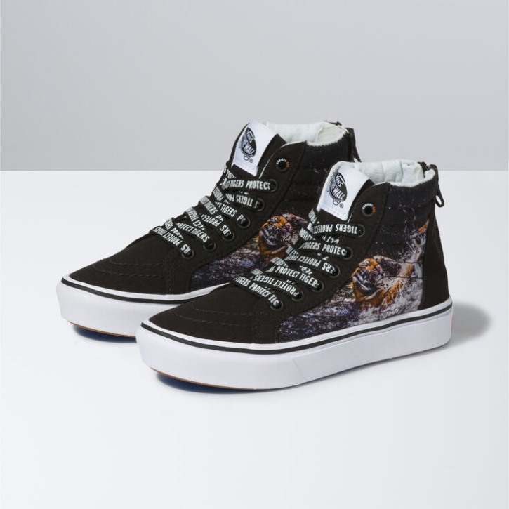 Vans X Project Cat Kids Comfycush Sk8-hi Zip Projectcat-משחק טיגריסים