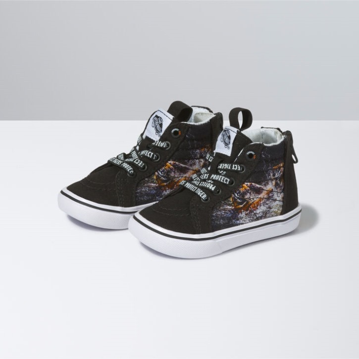 Vans X Project Cat Toddler Comfycush Sk8-hi Zip Projectcat-משחק טיגריסים