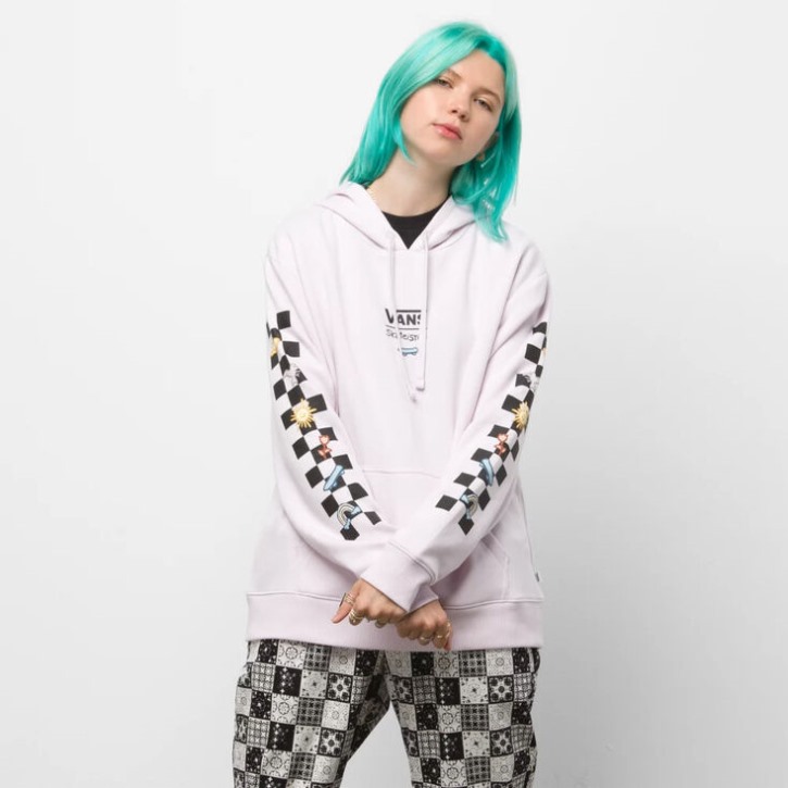 Vans X Skateistan Boyfriend Hoodie סחלב קרח