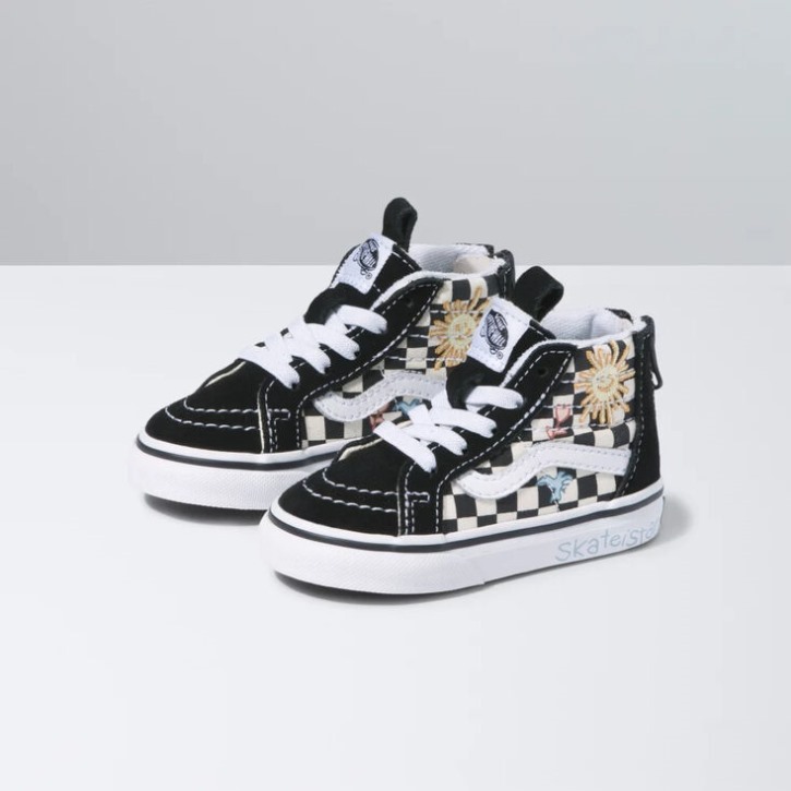 Vans X Skateistan פעוט Sk8-hi לוח דמקה עם רוכסן