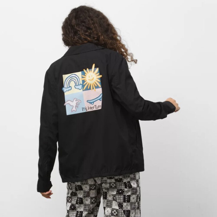 Vans X Skateistan מעיל נשים שחור