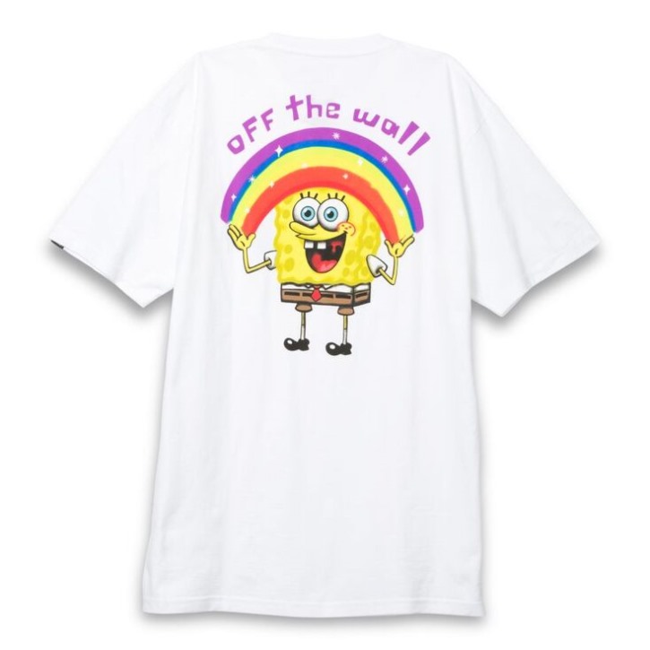 Vans X בובספוג Imaginaaation חולצת טריקו Imaginaaation לבן