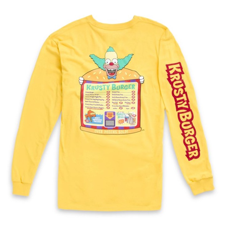 Vans X The Simpsons קרוסטי חולצת טריקו עם שרוולים ארוכים The Simpsons Crasty