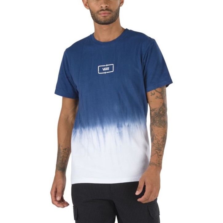חולצת טי עם שרוולים קצרים צבועה Btbul Vans2k כחול Sudlit