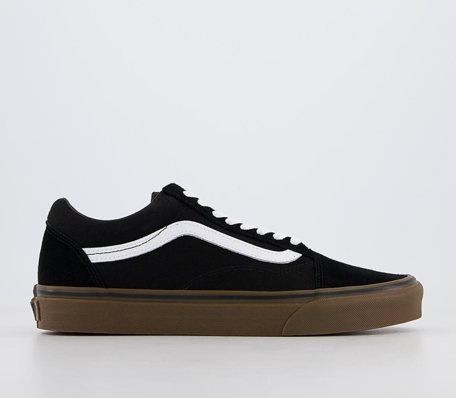 Vans Old School Vans שחור לבן מסטיק לבן לבן