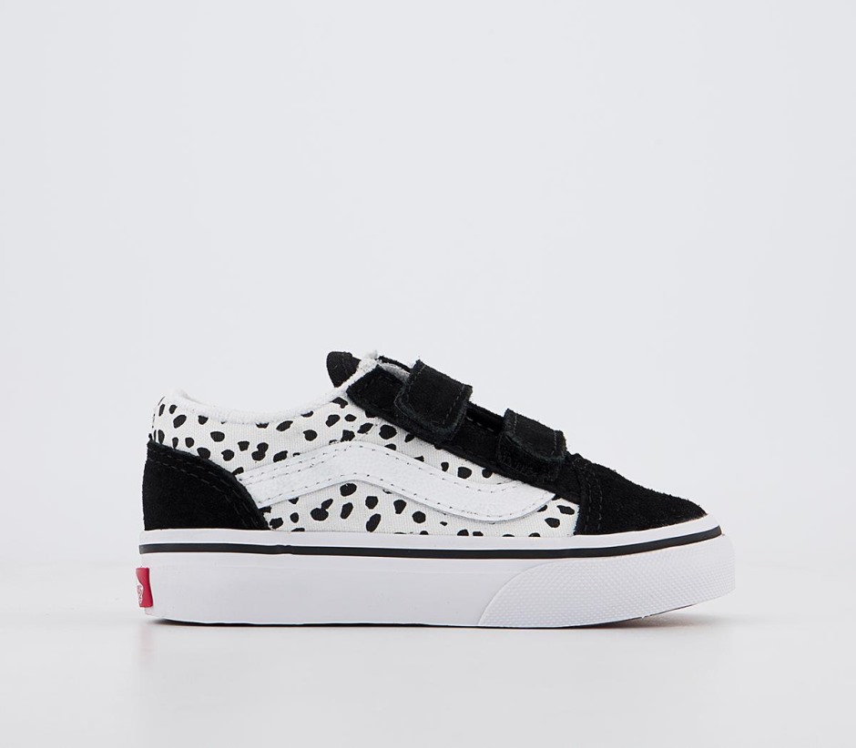 Vans Old School Trainers Dalmation שחור אמיתי לבן